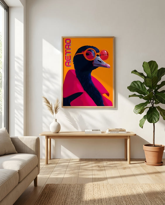 Renkli Flamingo Tablo – Modern Duvar Dekoru K179