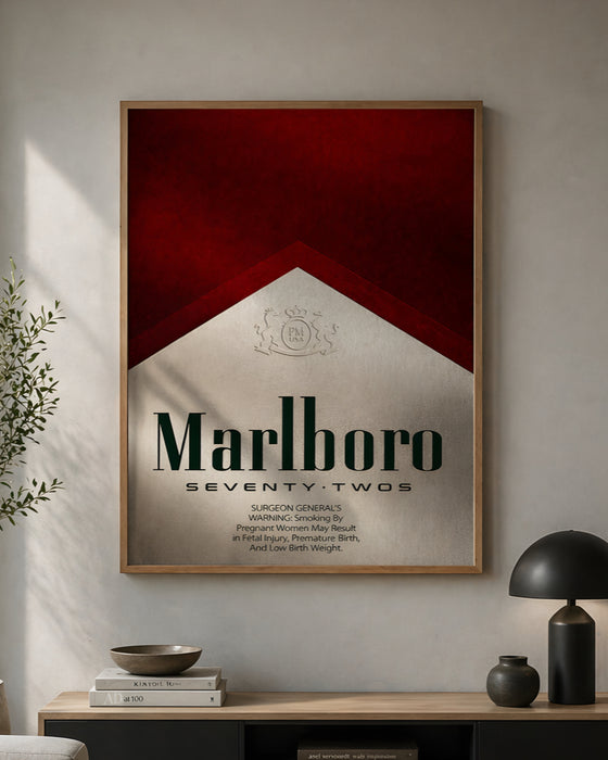 Marlboro Retro Poster Tablo – Vintage Kırmızı Duvar Dekoru K161