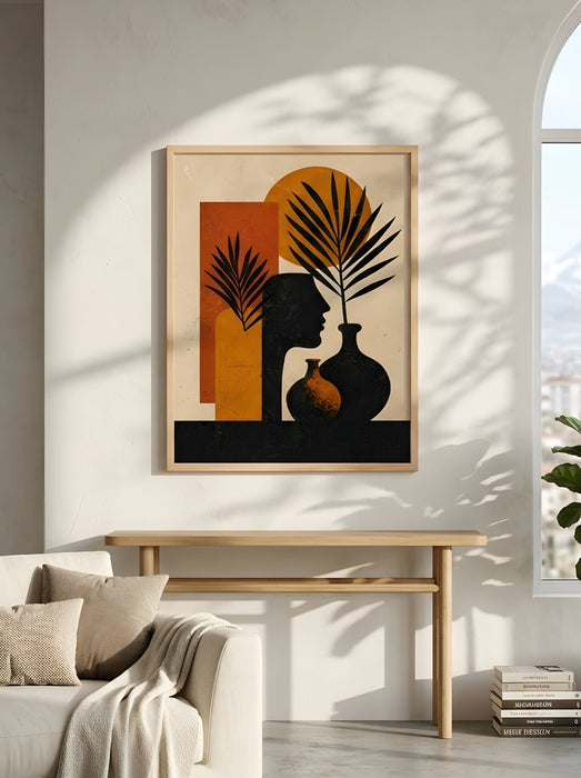 Modern Soyut Silüet Tablo | Bohem Minimal Duvar Dekoru K189
