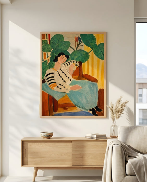 Dinlenen Kadın Tablo – Modern Sanat Dekoru K182