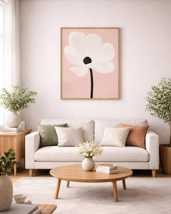 Minimal Çiçek Tablosu – Modern ve Zarif Dekor K131