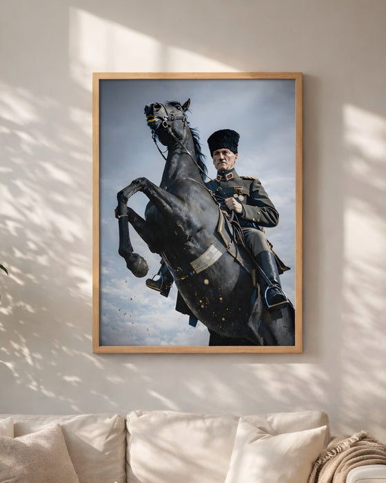 Atlı Atatürk Temalı Dekoratif Tablo  K143