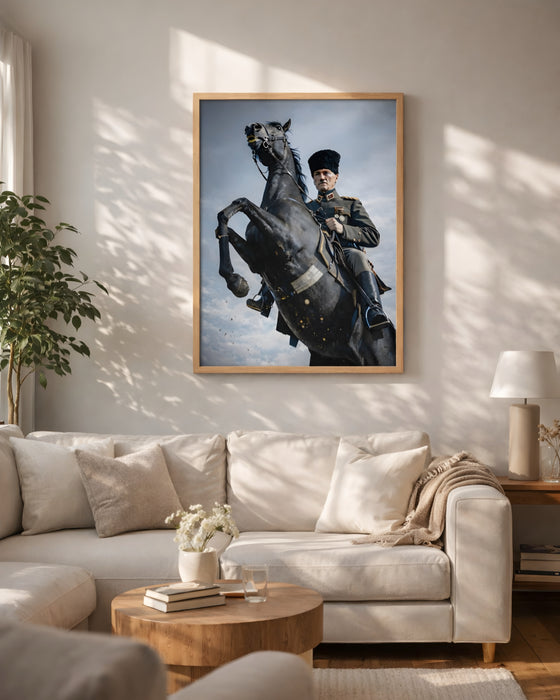 Atlı Atatürk Temalı Dekoratif Tablo  K143
