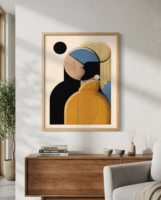 Modern Soyut Tablo – Minimal Geometrik Duvar Dekoru, Salon & Ofis İçin Şık Çerçeveli K169