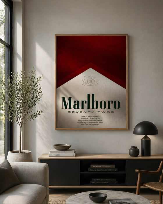 Marlboro Retro Poster Tablo – Vintage Kırmızı Duvar Dekoru K161