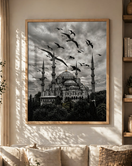 Sultanahmet Camii Tablosu – Siyah Beyaz İstanbul K153