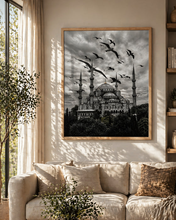 Sultanahmet Camii Tablosu – Siyah Beyaz İstanbul K153
