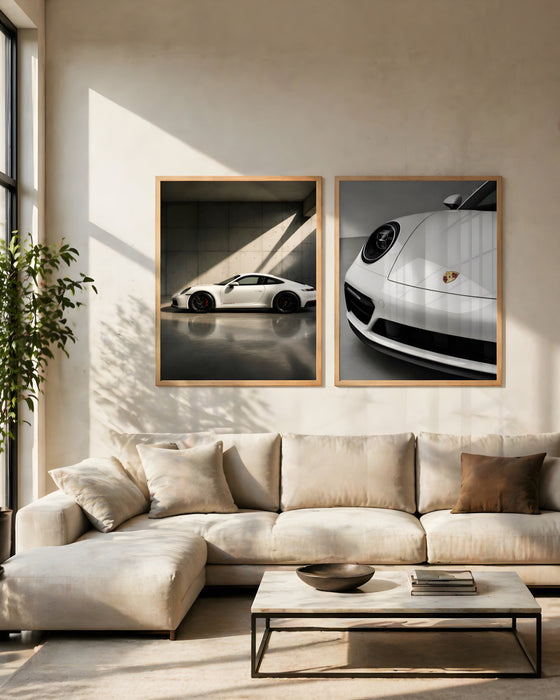 Porsche 911 Tablo Seti – Modern Araba Duvar Dekoru (2’li Set) K159
