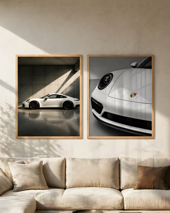 Porsche 911 Tablo Seti – Modern Araba Duvar Dekoru (2’li Set) K159