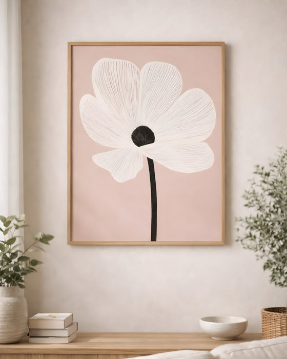 Minimal Çiçek Tablosu – Modern ve Zarif Dekor K131