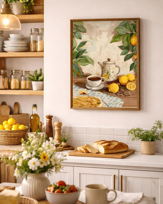 Limon ve Kahve Temalı Tablo  K137
